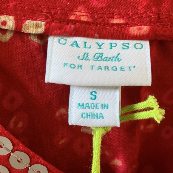 Calypso St Barth for Target Size S Cotton Woven Tunic NWT - Picture 4 of 5